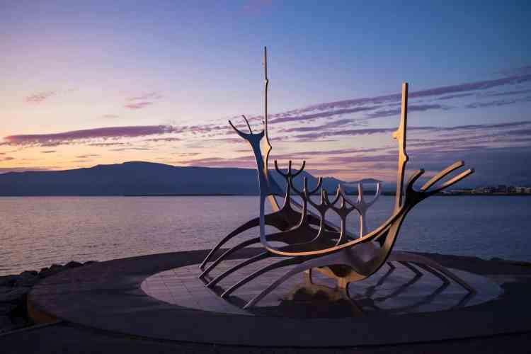 Sun Voyager sculpture in Reykjavik, symbolizing hope and new beginnings, reflecting on the Iceland Asylum Process